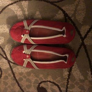 Terrasoles red slip-on shoes size 10W